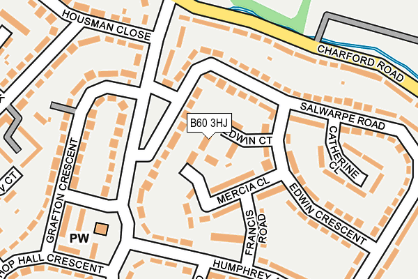 B60 3HJ map - OS OpenMap – Local (Ordnance Survey)