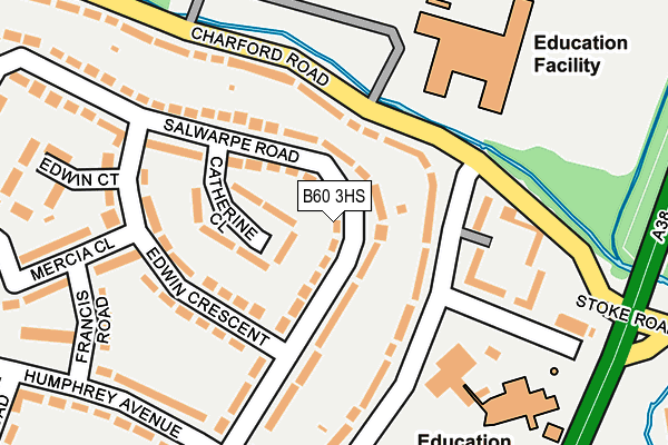 B60 3HS map - OS OpenMap – Local (Ordnance Survey)