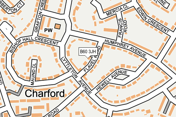 B60 3JH map - OS OpenMap – Local (Ordnance Survey)