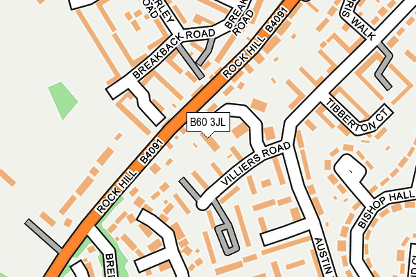 B60 3JL map - OS OpenMap – Local (Ordnance Survey)