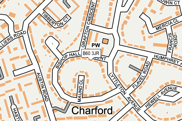 B60 3JR map - OS OpenMap – Local (Ordnance Survey)