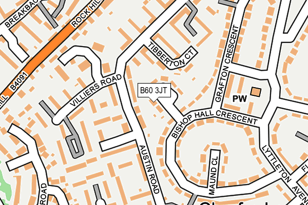 B60 3JT map - OS OpenMap – Local (Ordnance Survey)