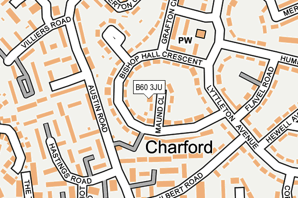 B60 3JU map - OS OpenMap – Local (Ordnance Survey)