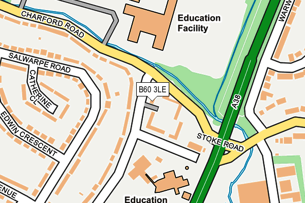 B60 3LE map - OS OpenMap – Local (Ordnance Survey)