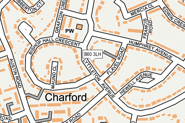 B60 3LH map - OS OpenMap – Local (Ordnance Survey)