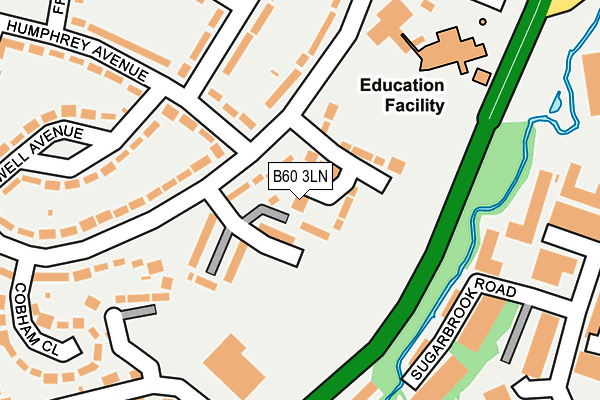 B60 3LN map - OS OpenMap – Local (Ordnance Survey)