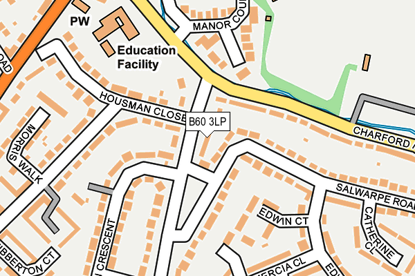 B60 3LP map - OS OpenMap – Local (Ordnance Survey)