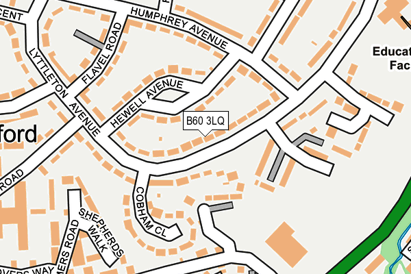 B60 3LQ map - OS OpenMap – Local (Ordnance Survey)