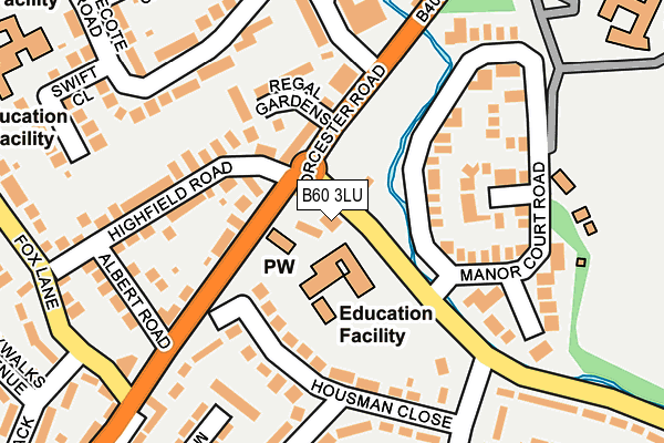 B60 3LU map - OS OpenMap – Local (Ordnance Survey)