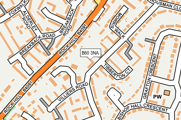 B60 3NA map - OS OpenMap – Local (Ordnance Survey)