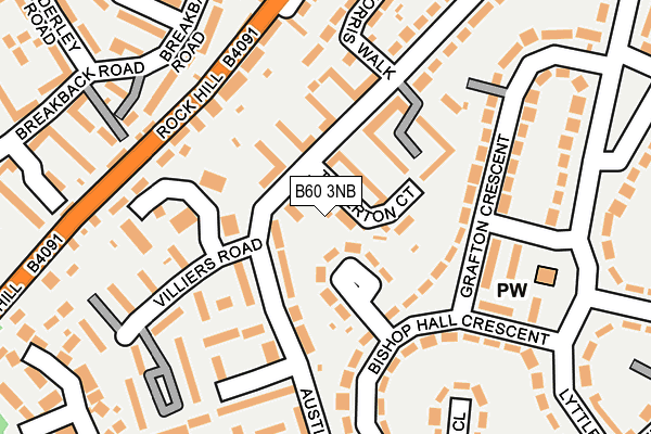 B60 3NB map - OS OpenMap – Local (Ordnance Survey)