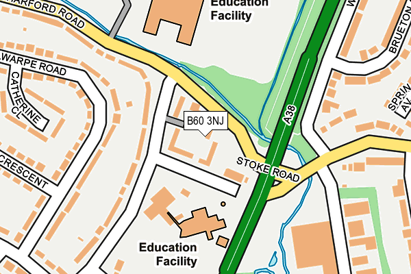 B60 3NJ map - OS OpenMap – Local (Ordnance Survey)