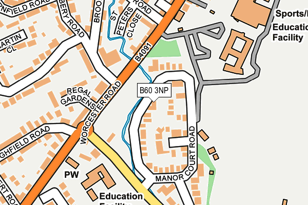 B60 3NP map - OS OpenMap – Local (Ordnance Survey)