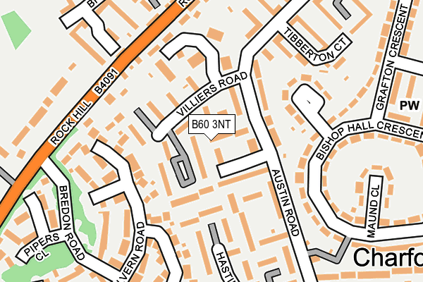 B60 3NT map - OS OpenMap – Local (Ordnance Survey)