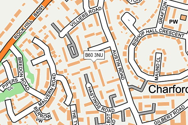 B60 3NU map - OS OpenMap – Local (Ordnance Survey)