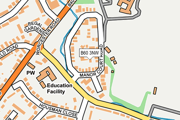 B60 3NW map - OS OpenMap – Local (Ordnance Survey)