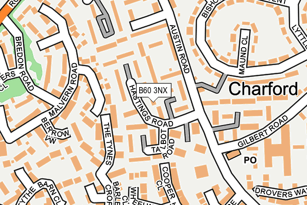 B60 3NX map - OS OpenMap – Local (Ordnance Survey)