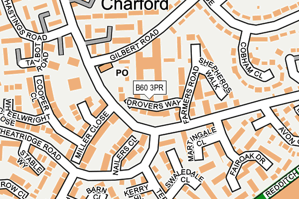 B60 3PR map - OS OpenMap – Local (Ordnance Survey)