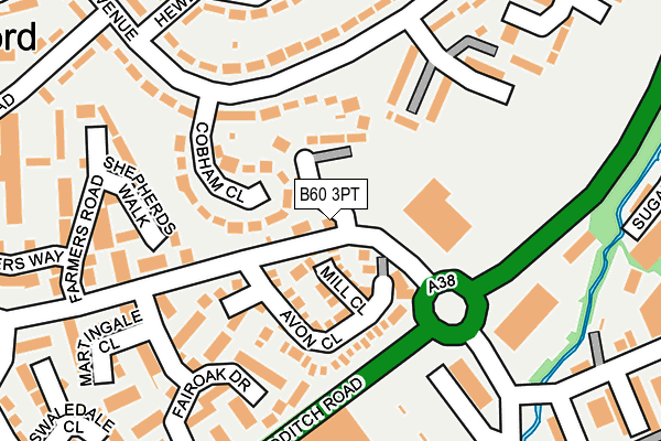 B60 3PT map - OS OpenMap – Local (Ordnance Survey)