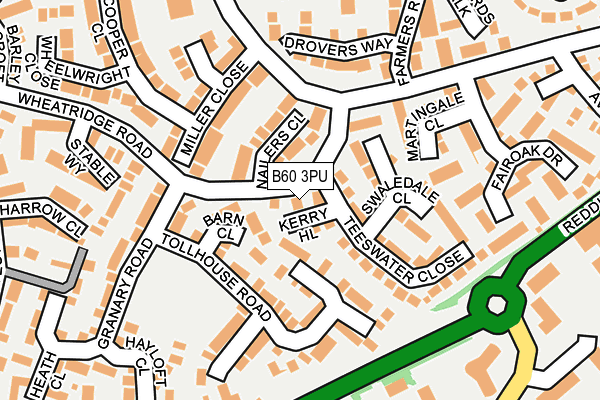 B60 3PU map - OS OpenMap – Local (Ordnance Survey)