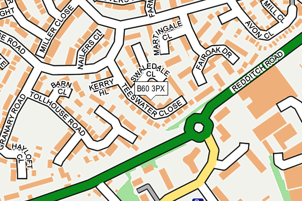 B60 3PX map - OS OpenMap – Local (Ordnance Survey)