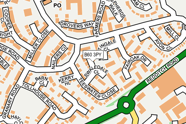 B60 3PY map - OS OpenMap – Local (Ordnance Survey)