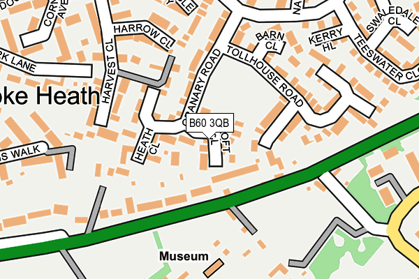 B60 3QB map - OS OpenMap – Local (Ordnance Survey)