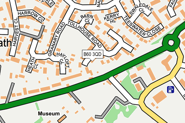 B60 3QD map - OS OpenMap – Local (Ordnance Survey)