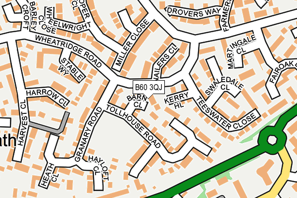 B60 3QJ map - OS OpenMap – Local (Ordnance Survey)