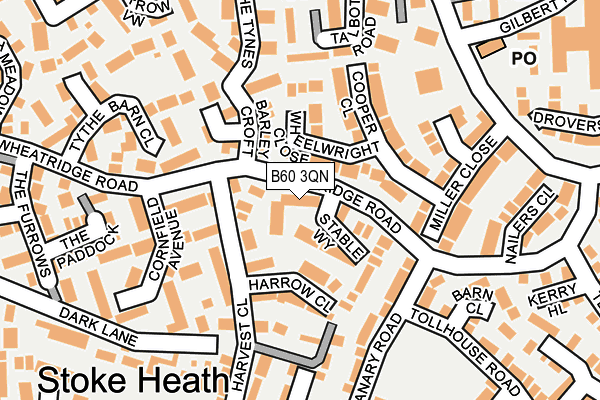 B60 3QN map - OS OpenMap – Local (Ordnance Survey)