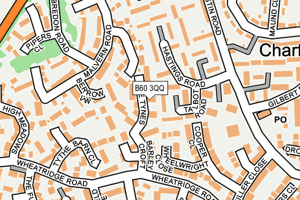 B60 3QQ map - OS OpenMap – Local (Ordnance Survey)