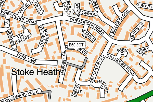 B60 3QT map - OS OpenMap – Local (Ordnance Survey)