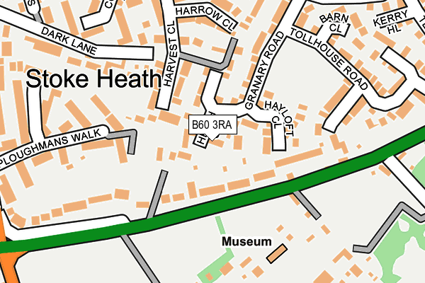 B60 3RA map - OS OpenMap – Local (Ordnance Survey)