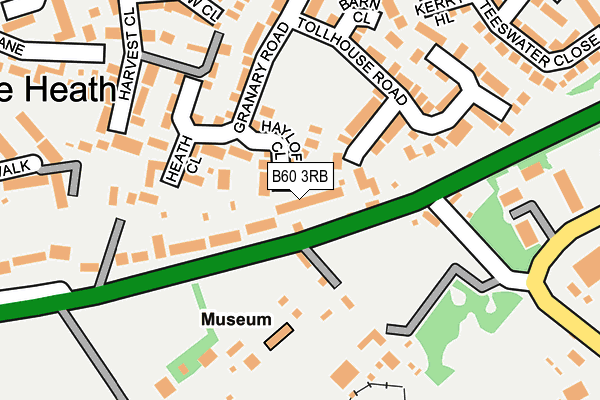 B60 3RB map - OS OpenMap – Local (Ordnance Survey)