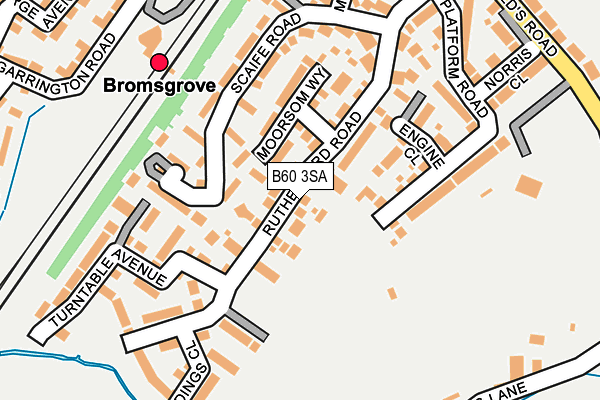 B60 3SA map - OS OpenMap – Local (Ordnance Survey)