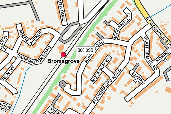 B60 3SB map - OS OpenMap – Local (Ordnance Survey)