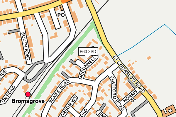 B60 3SD map - OS OpenMap – Local (Ordnance Survey)