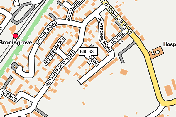 B60 3SL map - OS OpenMap – Local (Ordnance Survey)