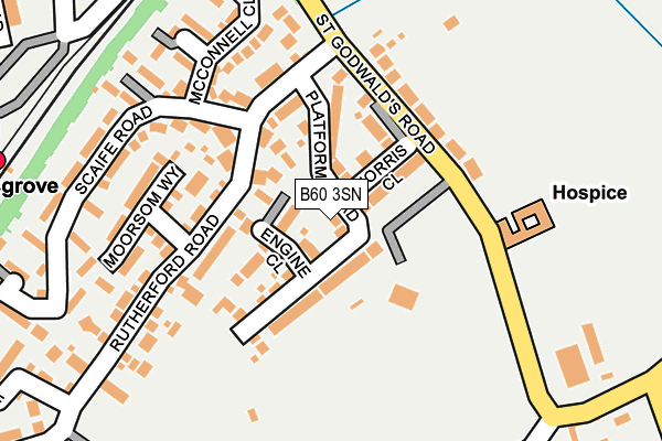 B60 3SN map - OS OpenMap – Local (Ordnance Survey)