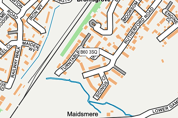 B60 3SQ map - OS OpenMap – Local (Ordnance Survey)