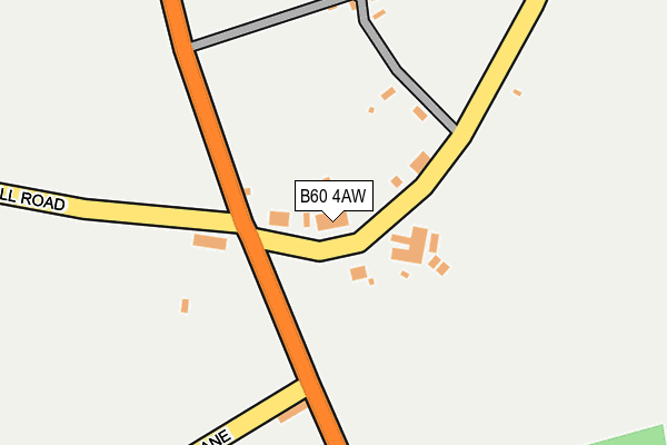 B60 4AW map - OS OpenMap – Local (Ordnance Survey)