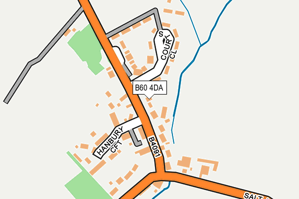 B60 4DA map - OS OpenMap – Local (Ordnance Survey)