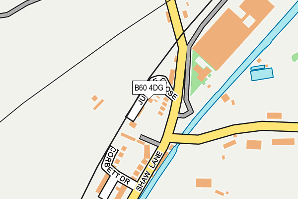 B60 4DG map - OS OpenMap – Local (Ordnance Survey)