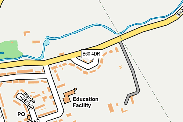 B60 4DR map - OS OpenMap – Local (Ordnance Survey)