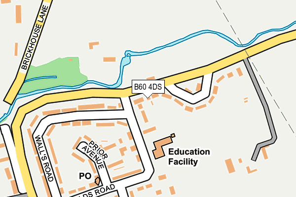 B60 4DS map - OS OpenMap – Local (Ordnance Survey)