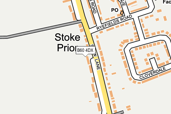 B60 4DX map - OS OpenMap – Local (Ordnance Survey)