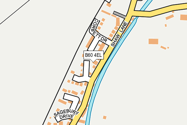 B60 4EL map - OS OpenMap – Local (Ordnance Survey)