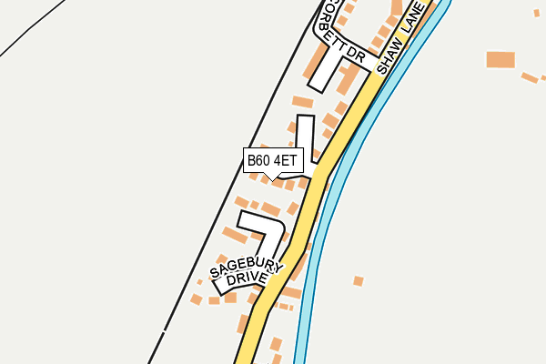 B60 4ET map - OS OpenMap – Local (Ordnance Survey)