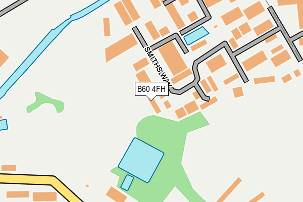 B60 4FH map - OS OpenMap – Local (Ordnance Survey)