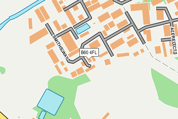 B60 4FL map - OS OpenMap – Local (Ordnance Survey)